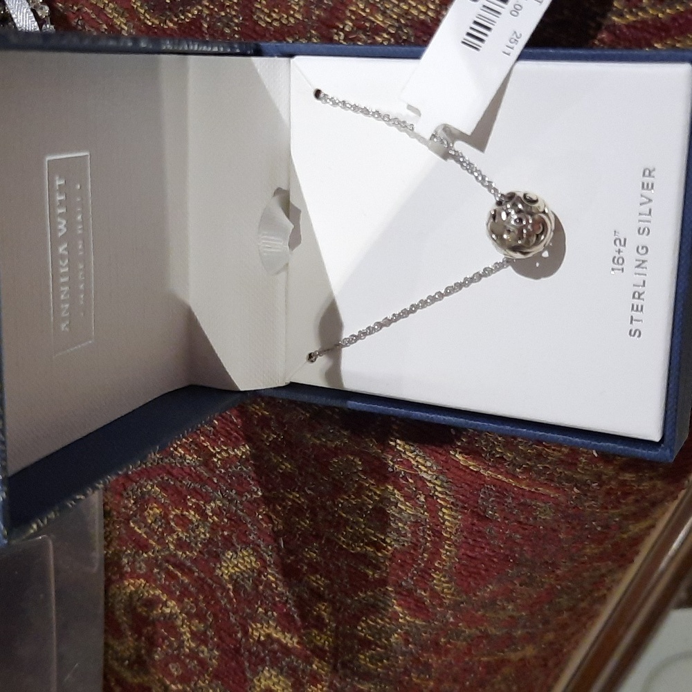 NWT VICTORIAN STYLE FILIGREE NECKLACE AUTHENTIC GENUINE SOLID STERLING SILVER